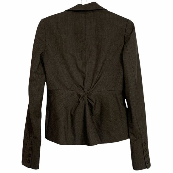 Rebecca Taylor Single Button Wool Fawn Knot Blazer - Picture 2 of 11